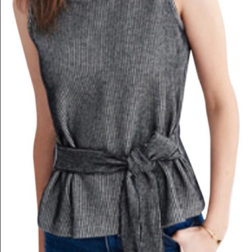 Madewell Ribbed Tie Waist Top